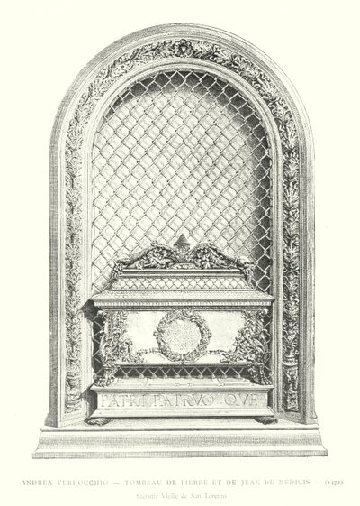 Andrea Verrocchio, Tombeau de Pierre et de Jean de Médicis - Italian School