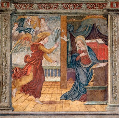 Fresque anonyme de la fin du 15ème siècle Camerino, Monastère de Santa Chiara - Italian School