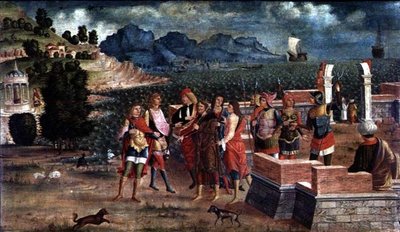 Apollon et Poséidon viennent aider Laomédon, vers 1500 - Italian School