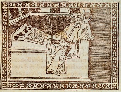 Praticien apothicaire, gravure florentine du Livre des Échecs - Italian School