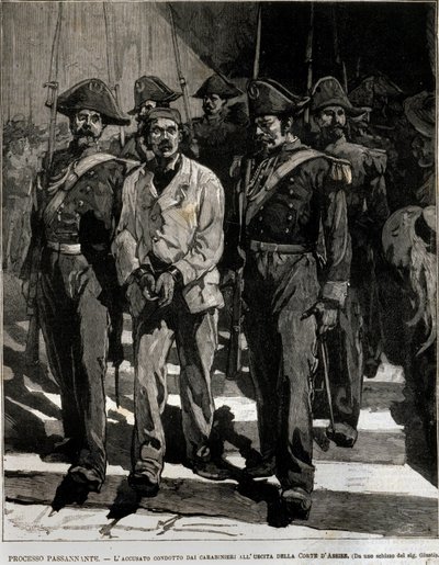 Arrestation de Giovanni Passannante (1849-1910) qui a mené l