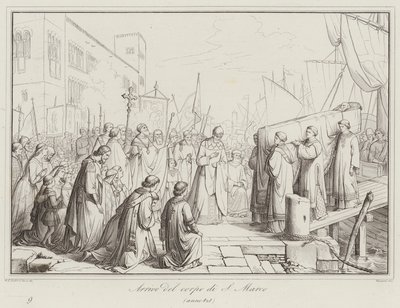 Arrivée du corps de Saint Marc, 828 - Italian School