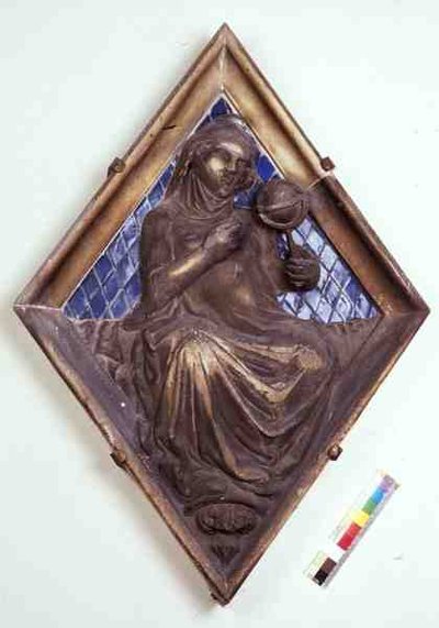 Astronomie, carreau en relief du Campanile (marbre et céramique) - Italian School