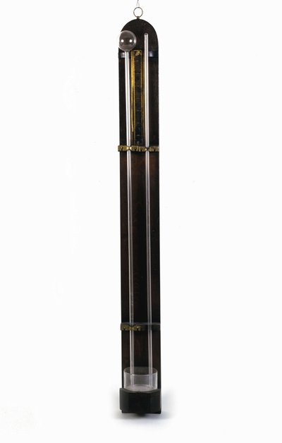 Baromètre (tube de mercure) par Evangelista Torricelli (1608 - 1647). Musée des Sciences et de la Technologie. Milan - Italian School