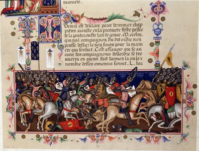 Scène de bataille pendant les Croisades - Détail des Statuts de l
