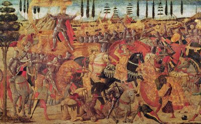 Bataille entre Darius (399-330 av. J.-C.) et Alexandre le Grand (356-323 av. J.-C.) - Italian School