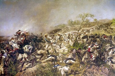 Bataille de Dogali : Italie en Érythrée en février 1887. - Italian School