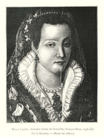 Bianca Capello, deuxième femme du Grand-Duc François-Marie - Italian School