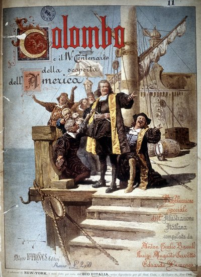 Couverture de livre sur Christophe Colomb pour le 4ème centenaire de la découverte de l