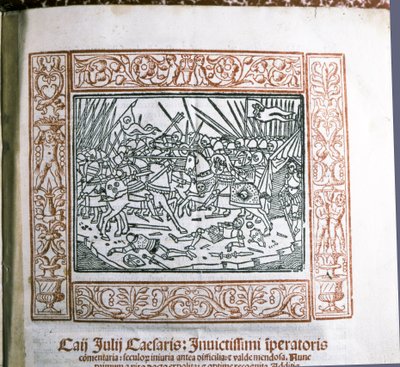 CAESAR Gaius Iulius : Illustration des "Commentarii de Bello Gallico" de César, c.1511 - Italian School