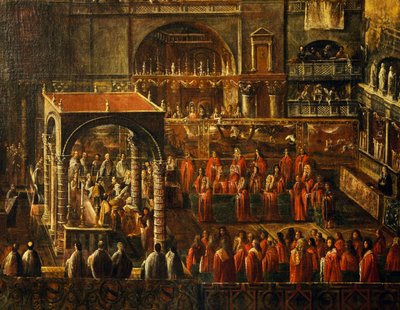 Cérémonie dans la Basilique Saint-Marc à Venise - Italian School