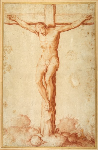 Christ crucifié sur le Golgotha - Italian School