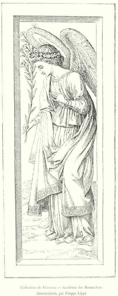 Collection de Florence, Académie des Beaux-Arts, Annonciation, par Filippo Lippi - Italian School