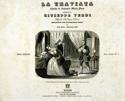 Couverture du livret de « La Traviata » de Giuseppe Verdi - Italian School