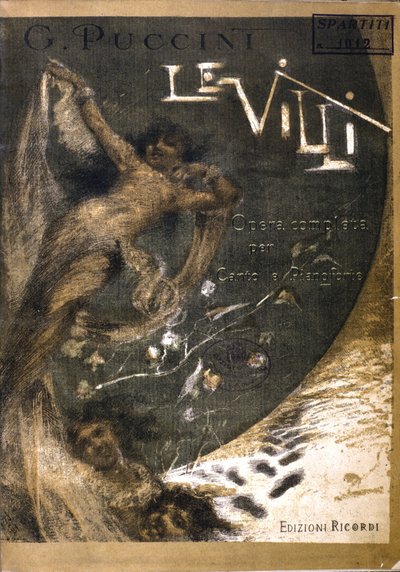 Couverture de la partition pour "Le Villi", l