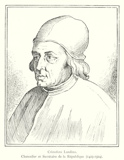 Cristoforo Landino, Chancelier et Secrétaire de la République - Italian School