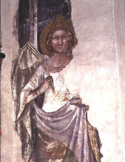 Figure couronnée tenant une palme, peut-être un ange - Italian School