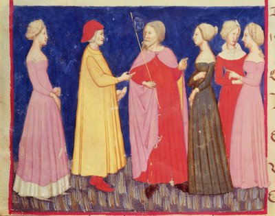 Dante et Béatrice au Paradis, de La Divine Comédie de Dante Alighieri (1265-1321) - Italian School