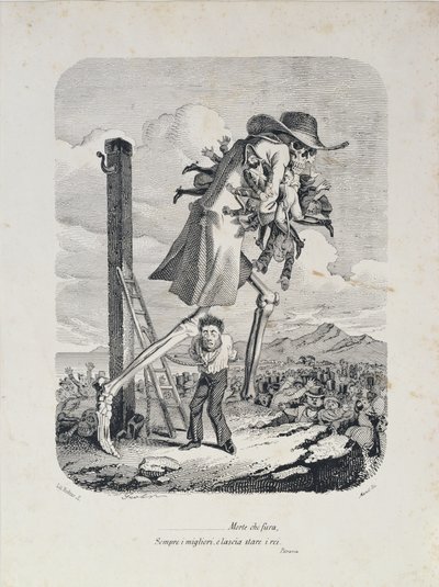 La mort prend tous les bons et laisse les méchants, vers 1850 - Italian School