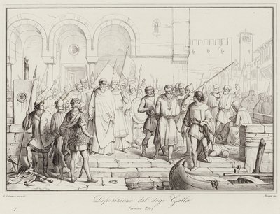 Déposition du Doge Galla, 750 - Italian School