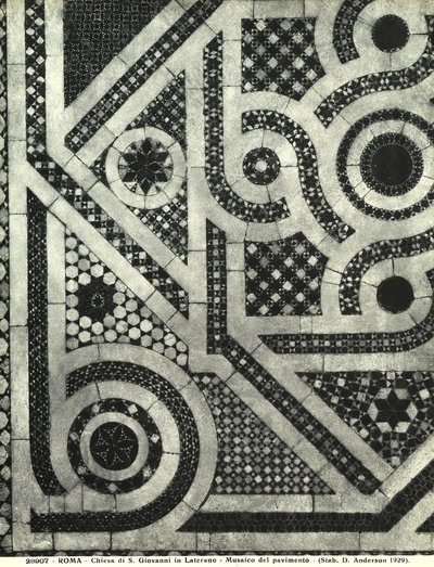 (détail) du sol cosmatesque de la Basilique de San Giovanni in Laterano, Rome - Italian School