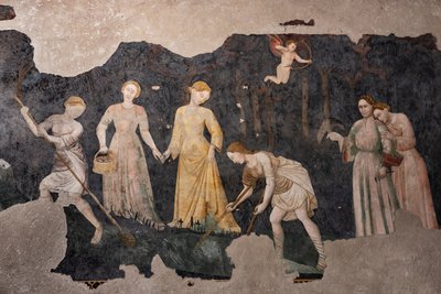 Détail des fresques, Camera Pinta (Chambre Peinte) - Italian School