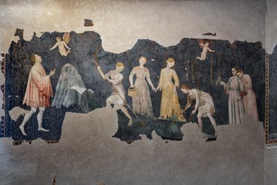 Détail des fresques, Camera Pinta (Chambre Peinte) - Italian School