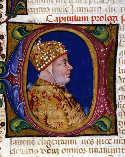 Doge Antonio Venier, portrait illuminé de 1382 - Italian School
