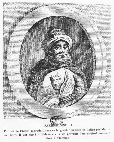 Émir Fakhr-al-Din II (gravure) - Italian School
