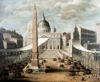 Fête de Corpus Christi sur la place Saint-Pierre à Rome - Italian School