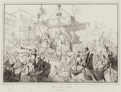 Fête des Marie, XIIIe siècle (gravure) - Italian School
