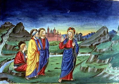 Après la Transfiguration, le Christ dit aux apôtres de ne pas révéler ce fait avant la Résurrection - Italian School