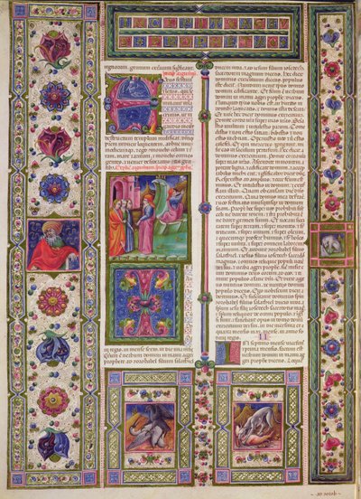Fol.103v Livre du prophète Aggée, de la Bible de Borso d