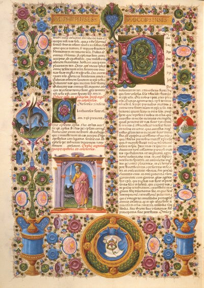 Fol.204v Lettre de Saint Paul aux Colossiens, de la Bible Borso d