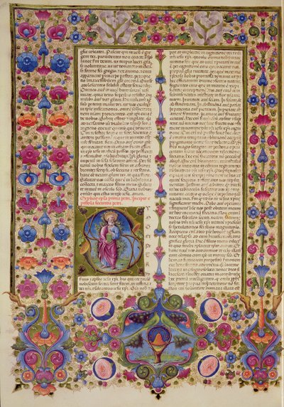 Fol.232v Deuxième lettre de Saint Paul aux apôtres, de la Bible Borso d