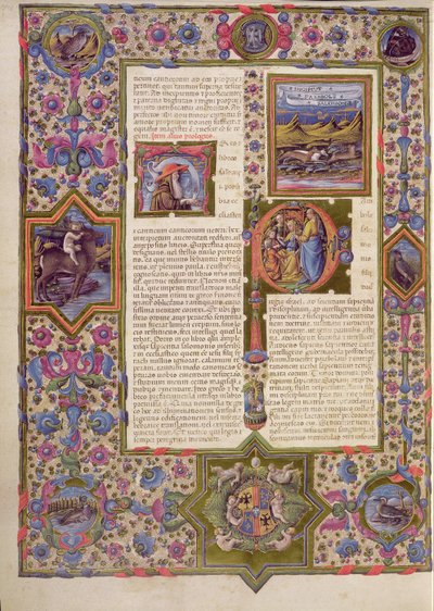 Fol.270v Ouverture du livre de Salomon, de la Bible Borso d