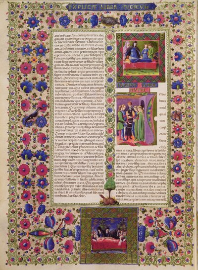Ouverture du livre de Ruth, de la Bible Borso d