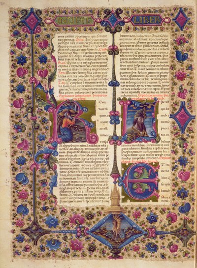 Ouverture du livre du prophète Baruch, de la Bible Borso d