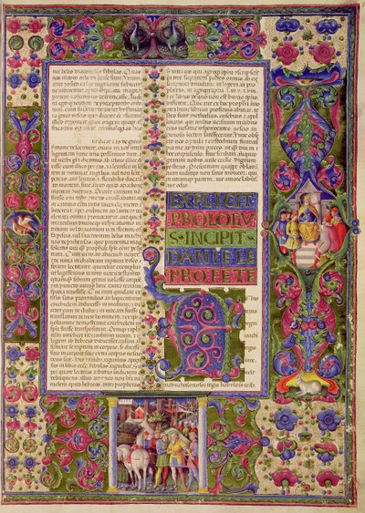 Ouverture du Livre du prophète Daniel, de la Bible Borso d