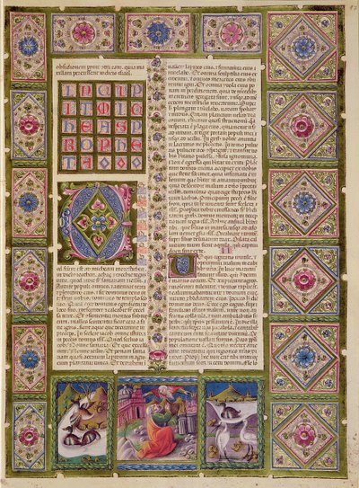Ouverture du livre du prophète Michée, de la Bible Borso d