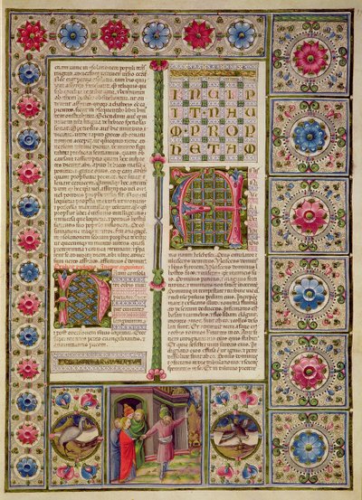 Fol.99r Ouverture du Livre du Prophète Nahum, de la Bible Borso d