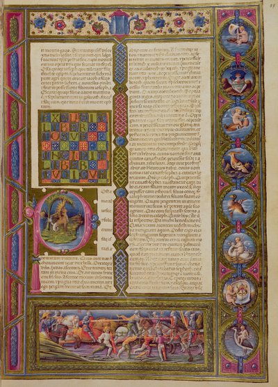 Premiers mots du livre des Juifs, de la Bible de Borso d