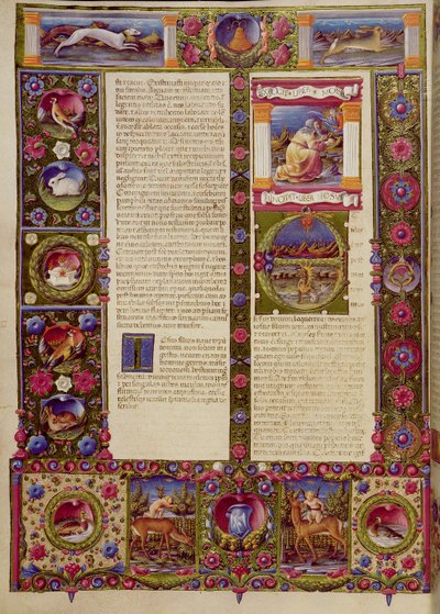 Fol. Fin du livre de Moïse, début du livre de Josué, de la Bible Borso d