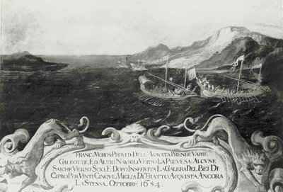 Francesco Morosini (1618-94) dans un incident au large de Chypre, 1654 - Italian School