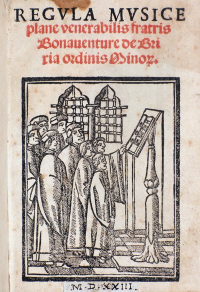 Frontispice de Regula musica par Bonaventura da Brescia (c. 1452-c. 1517) - Italian School