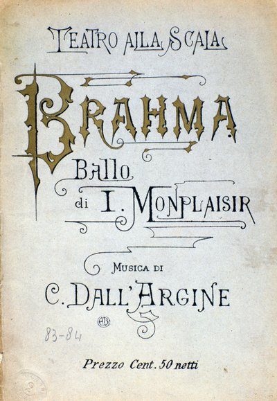 Frontispice du ballet Brahma par Monplaisir et dell