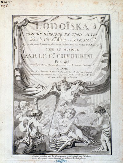 Frontispice de Lodoiska, opéra de Luigi Cherubini - Italian School