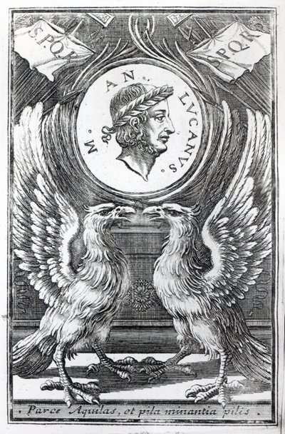 Frontispice de la Pharsale de Lucain par Marcus Annaeus Lucanus, édition publiée en 1663 - Italian School