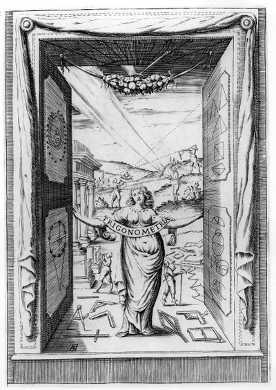 Frontispice de Trigonometria par Bonaventura Cavalieri, 1643 - Italian School