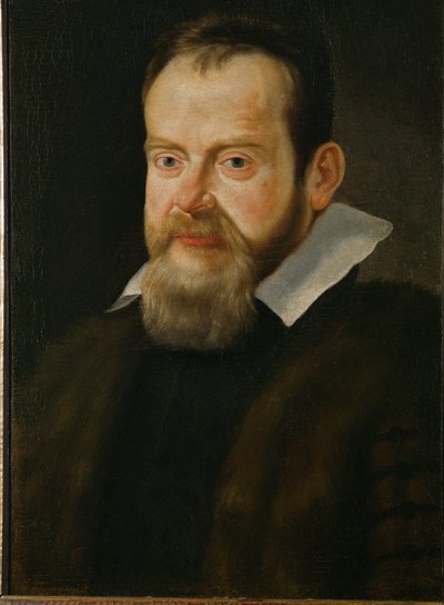 Galileo Galilei, astronome ... (peinture sur toile) - Italian School